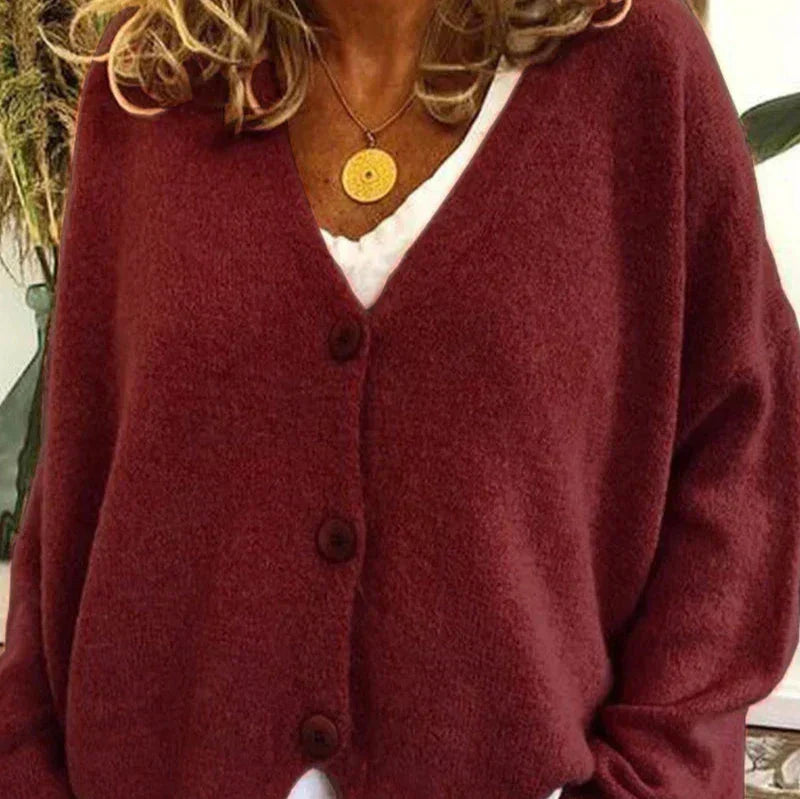 Claire Cardigan Femme Décontracté En Maille Douce À Encolure V Avec Boutons Idéal Pour Tenue Détente Et Superposition