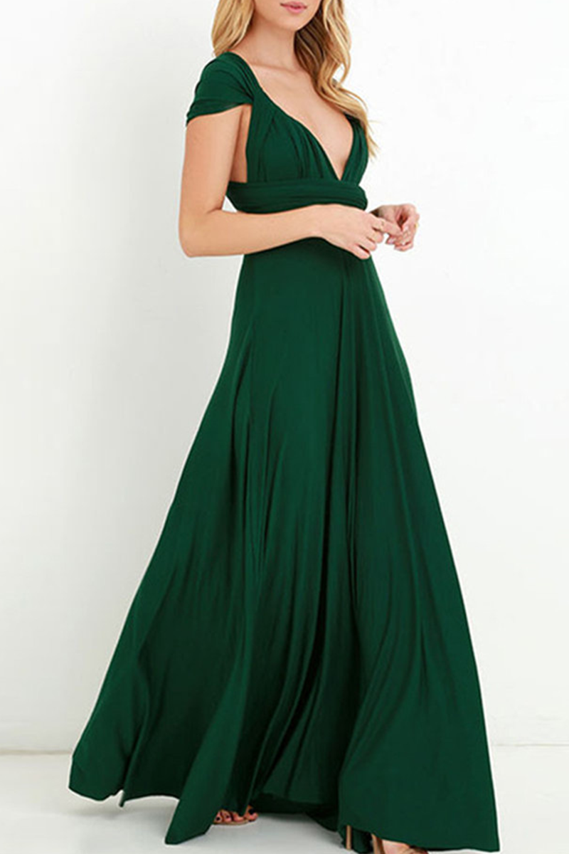 Robe Maxi Femme Encolure Halter Fluide Avec Fente Haute Élégante Coupe Fluide Amawinc