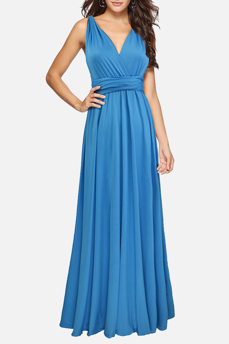Robe Longue À Col Halter Coupe A-Line Avec Fente Pour Soirée Élégante Mariage Et Fête