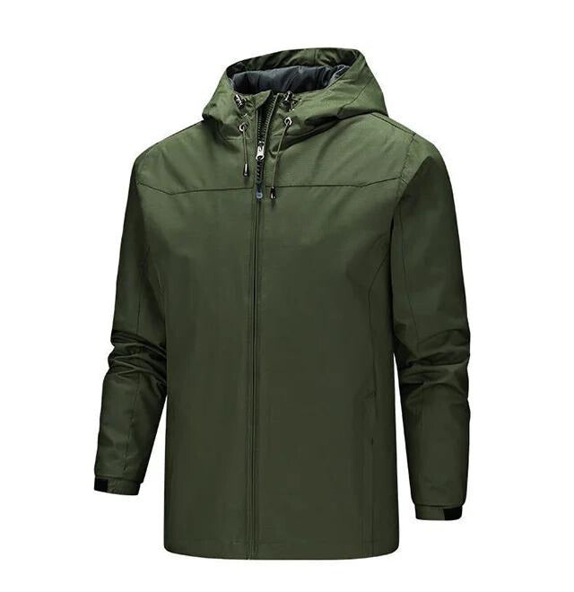 Veste Imperméable Homme Avec Capuche Coupe Regular Coutures Étanches Pluie Urbaine