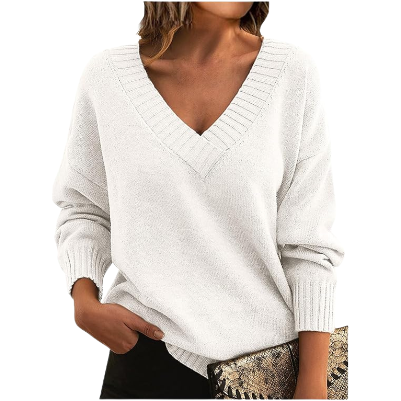 Jennifer Pull Encolure V Femme En Maille Douce Confort Chaleur Pour Automne Hiver Élégant