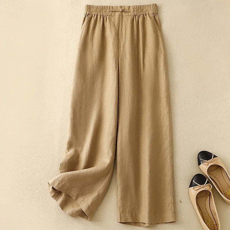 Soliva Pantalon En Lin À Jambe Droite Confort Respirant Et Élégance Subtile Pour Tous Les Jours