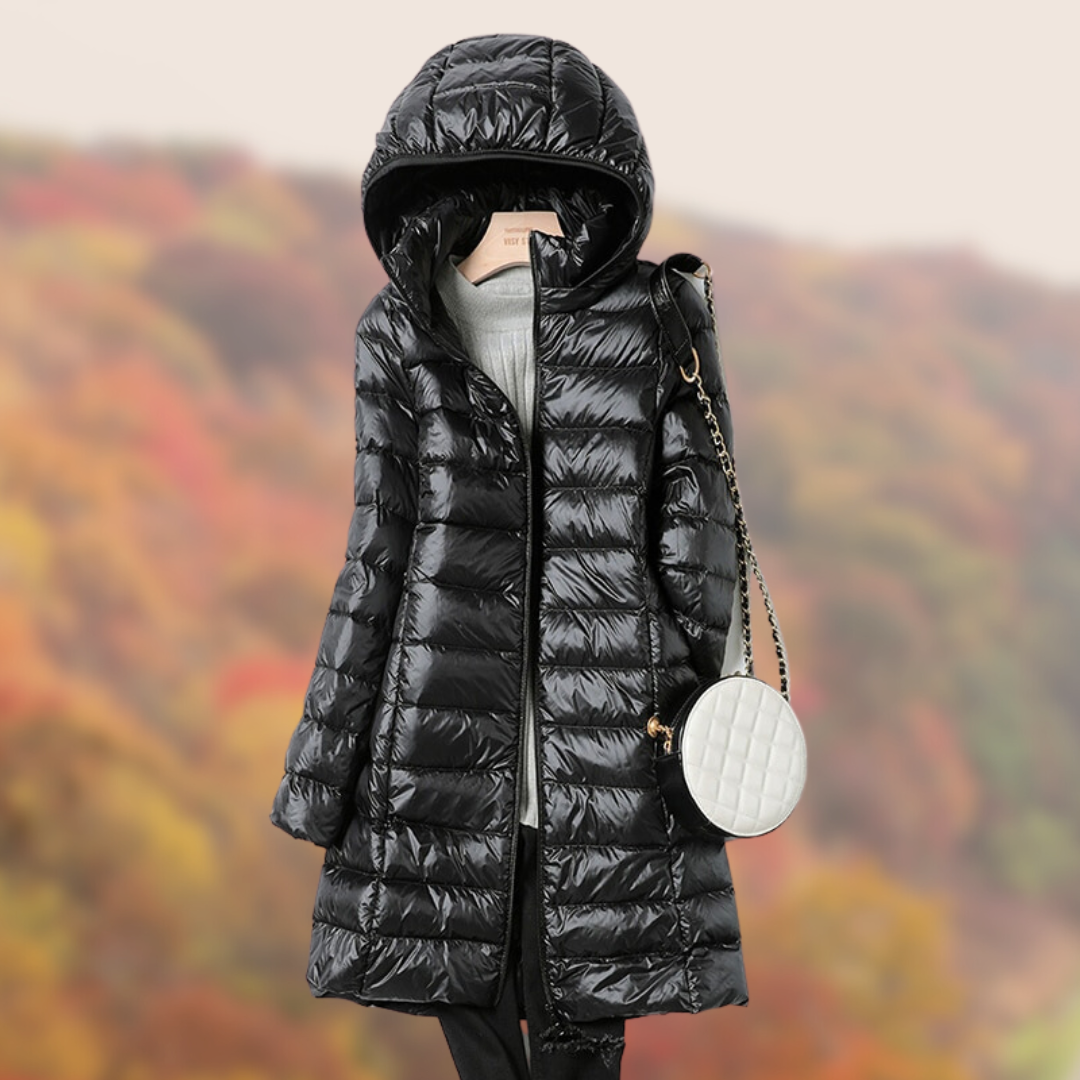 Mia Veste Puffer Capuche Femme Coupe Slim Chaude et Légère Pour Toutes Occasions