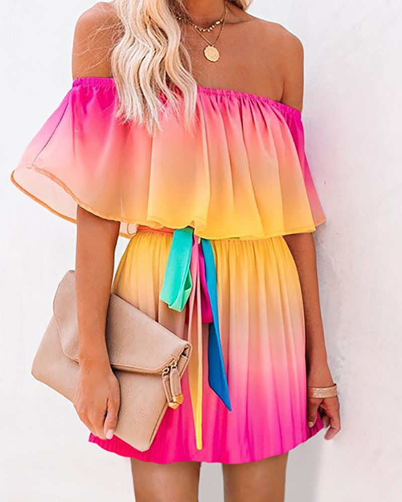 Elegantes Off-Shoulder-Kleid von Fudus