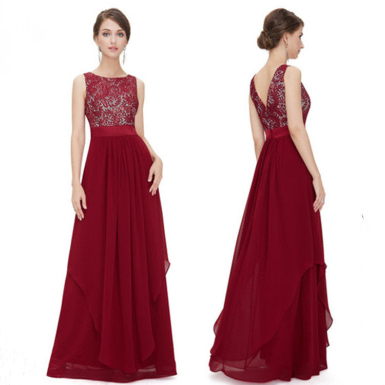 Chiffonkleid mit Spitze von Fudus