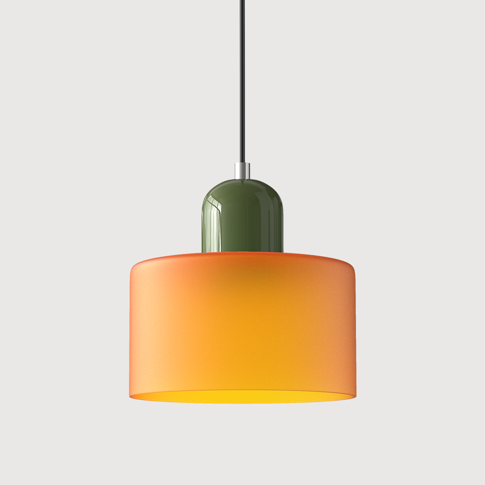 Glaspendelleuchte im Bauhaus-Stil
