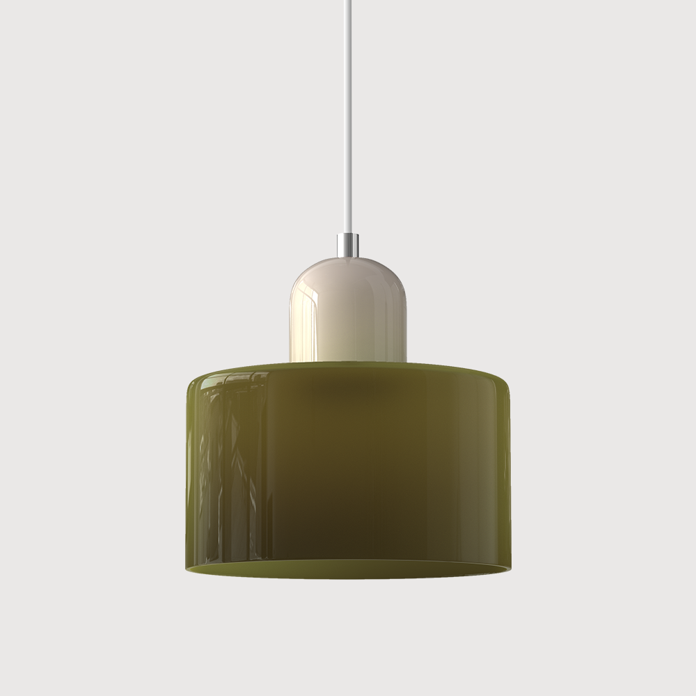 Glaspendelleuchte im Bauhaus-Stil