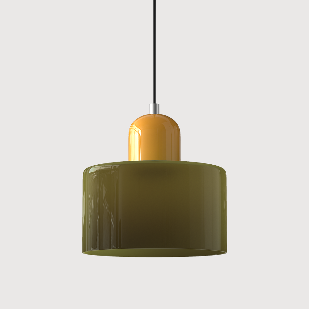 Glaspendelleuchte im Bauhaus-Stil