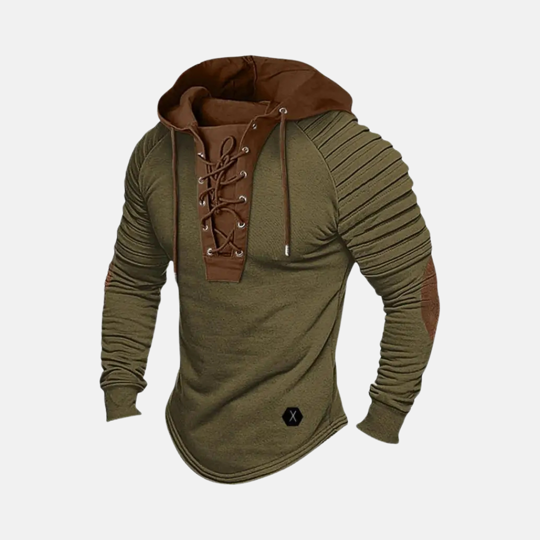 Arthur Sweat À Capuche Slim Fit Pour Homme Avec Lacets Au Col Et Manches Côtlées Longueur Hip