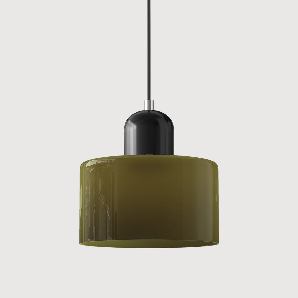 Glaspendelleuchte im Bauhaus-Stil