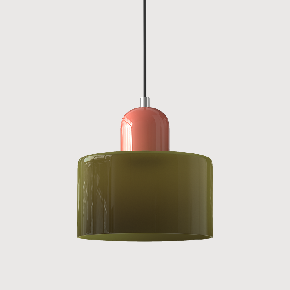 Glaspendelleuchte im Bauhaus-Stil