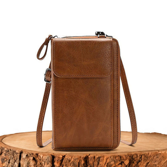 Ann - Vegan Leather Crossbody Wallet Bag - Amawinc