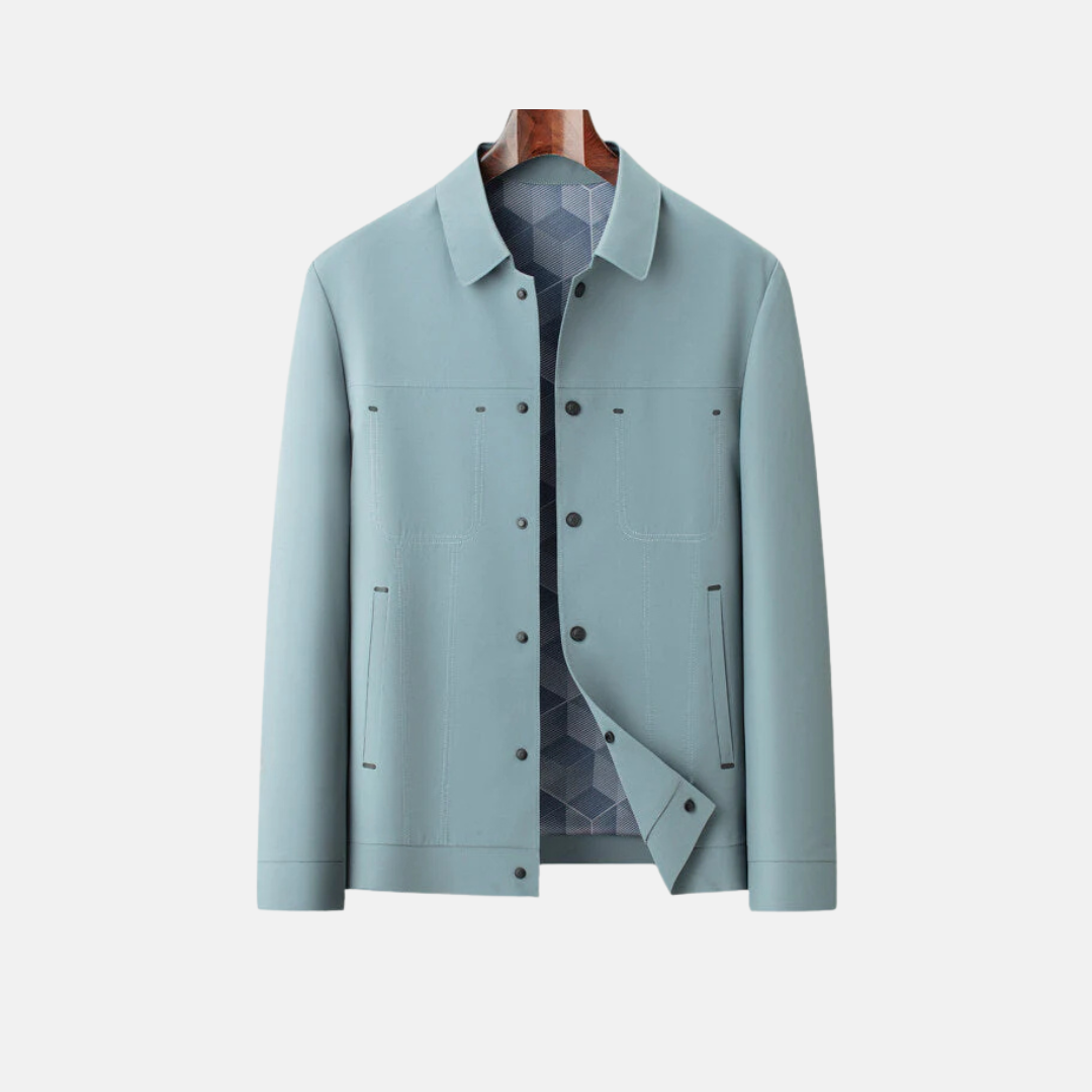 Veste Décontractée Pour Homme À Boutonnage Avant Doublure À Motifs Longueur Hanche Nordisk Flair Par Amawinc