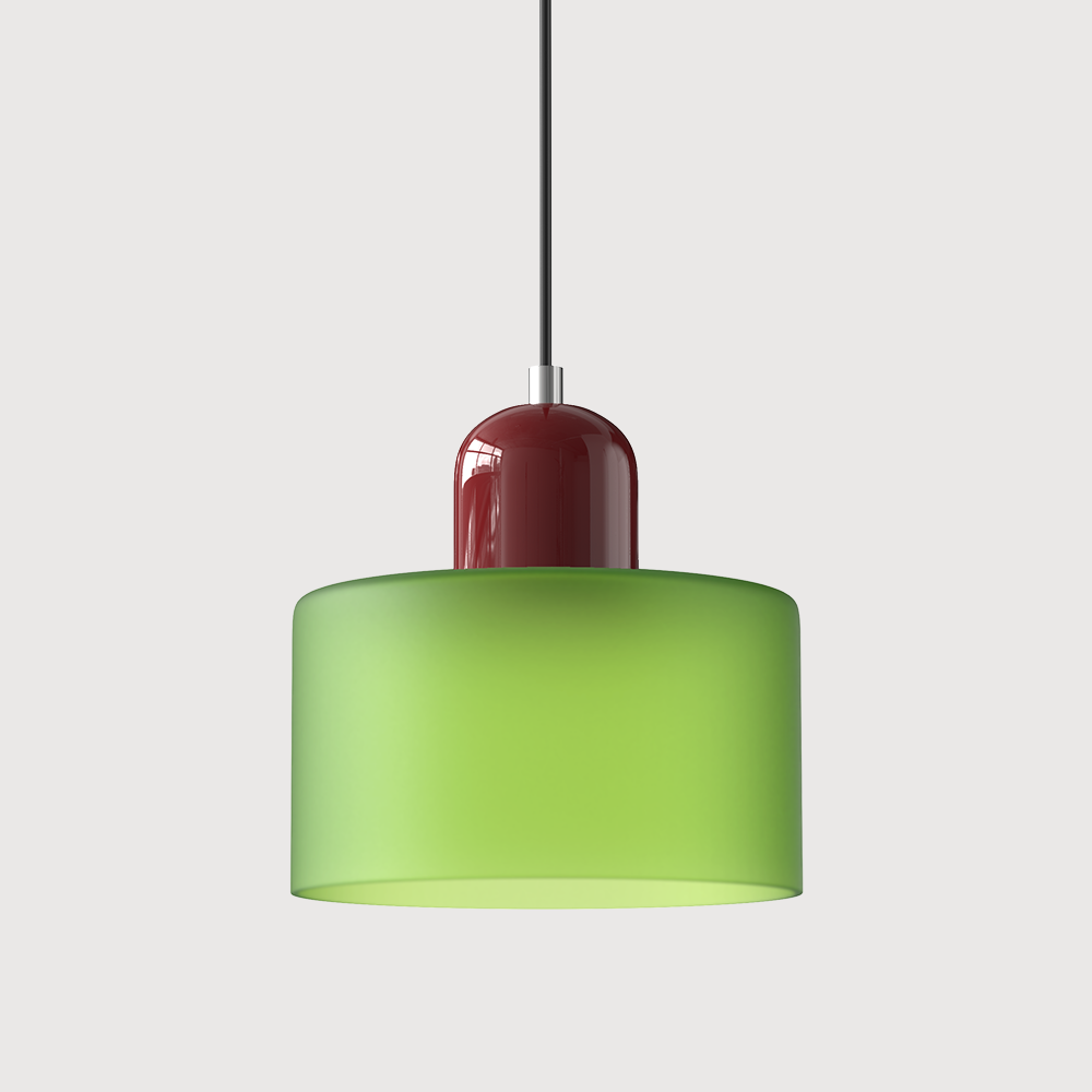 Glaspendelleuchte im Bauhaus-Stil