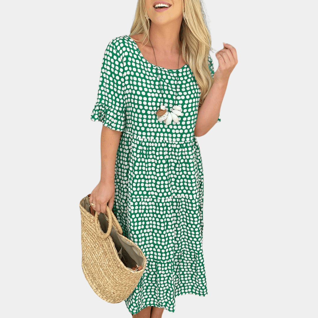 Robe Midi Été Daisy À Motif Marguerite Par Waylynn Légère Respirante et Confortable Pour Journées Ensoleillées