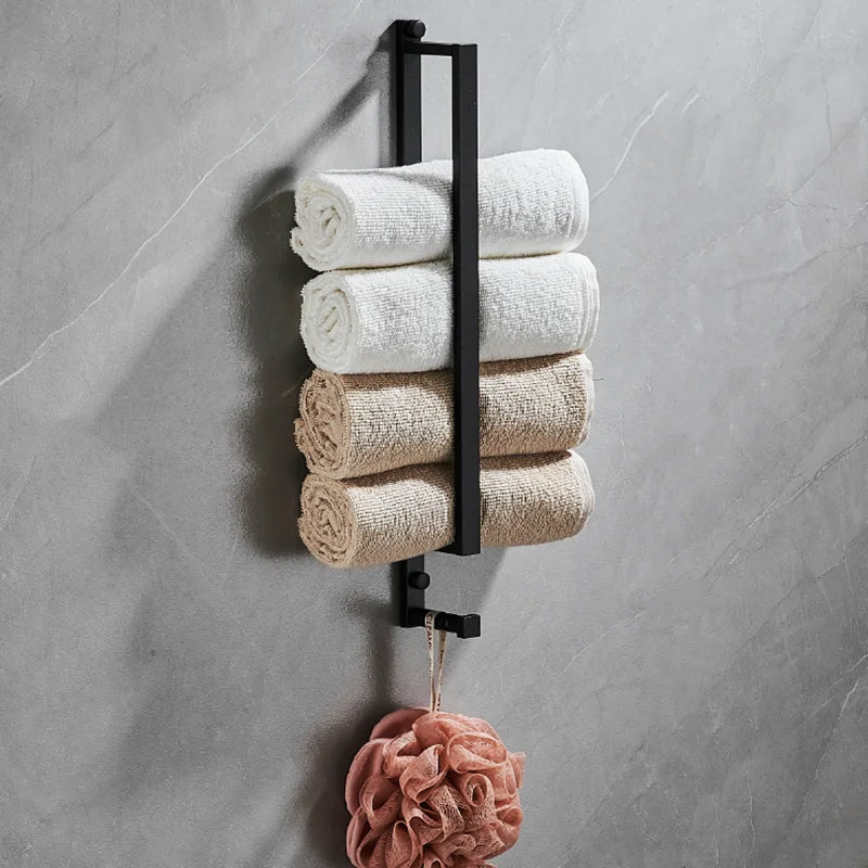 Porte Serviettes Nyrol En Aluminium Premium Design Épuré Facile À Installer Pour Salle De Bain