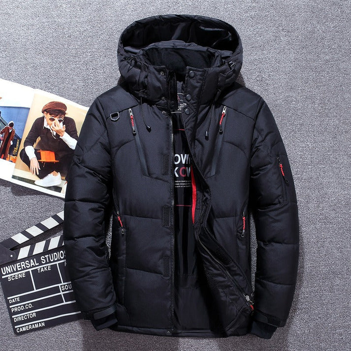 Veste Matelassée Hiver Weston Pour Homme Capuche Détachable Chaude Isolée Coupe Vent