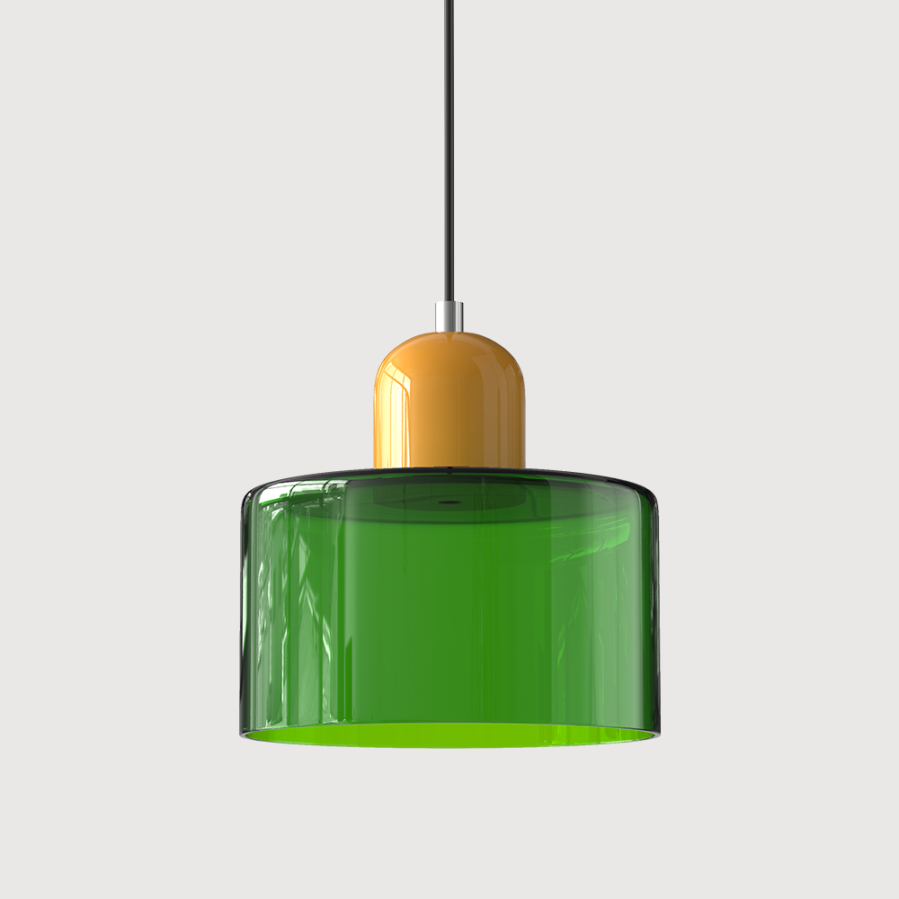 Glaspendelleuchte im Bauhaus-Stil
