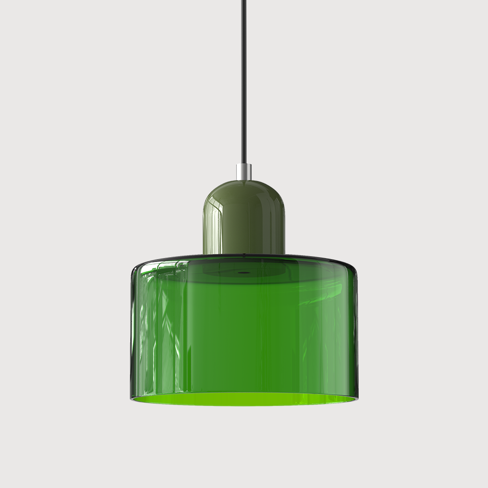 Glaspendelleuchte im Bauhaus-Stil