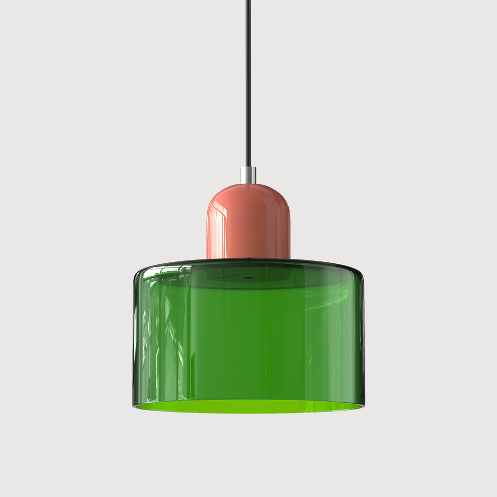 Glaspendelleuchte im Bauhaus-Stil