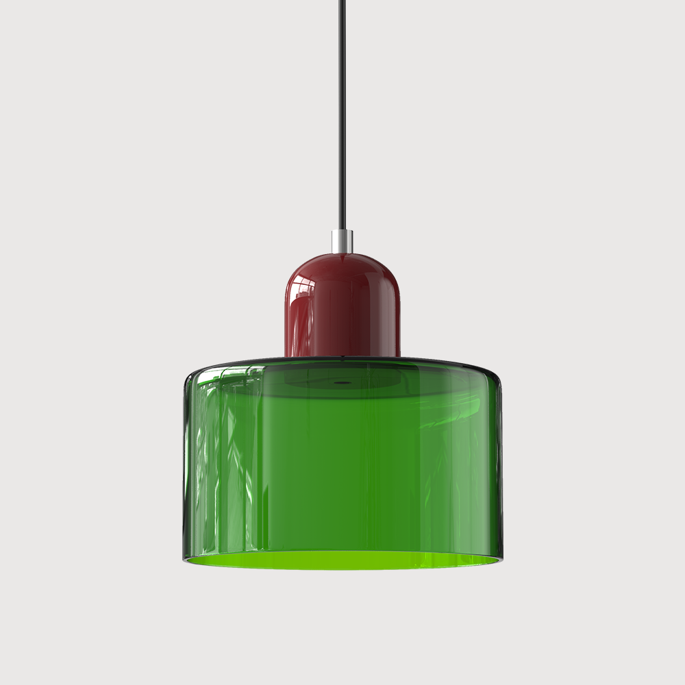 Glaspendelleuchte im Bauhaus-Stil