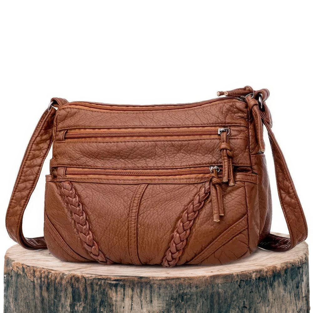 Catherine - Vegan Leather Crossbody Shoulder Bag - Amawinc