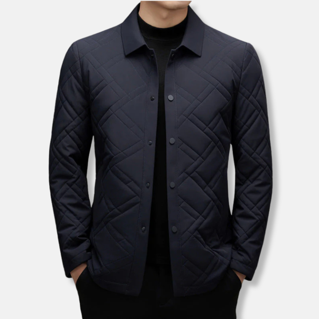 Veste Matelassée Pour Homme Coupe Ajustée Isolation Col Boutonné Nordisk Flair Doublée