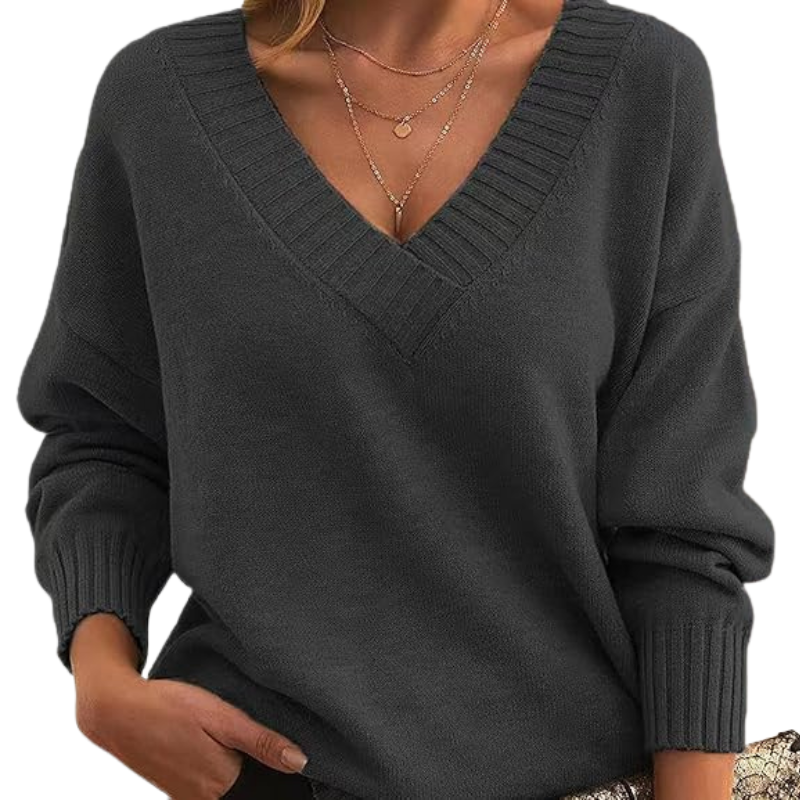 Jennifer Pull Encolure V Femme En Maille Douce Confort Chaleur Pour Automne Hiver Élégant