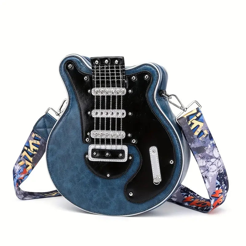 Sac D Epaule Amawinc Guitare Silhouette Avec Bandouliere Rock Et Interieur Spacieux