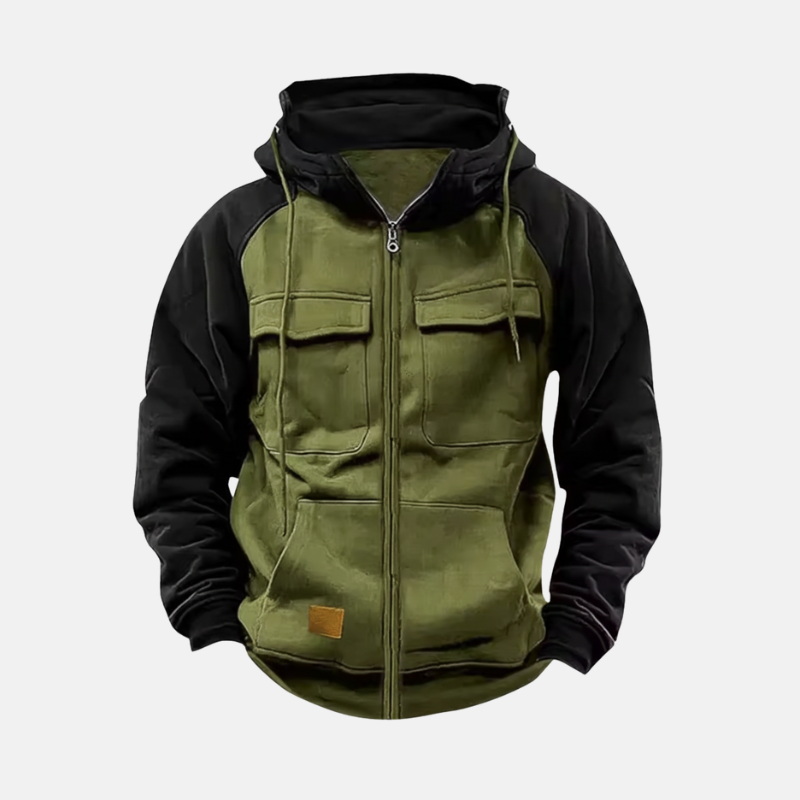 Pull À Capuche Homme En Tricot Mélangé Coupe Décontractée Longueur Hip Avec Cordons Athleisure Casual