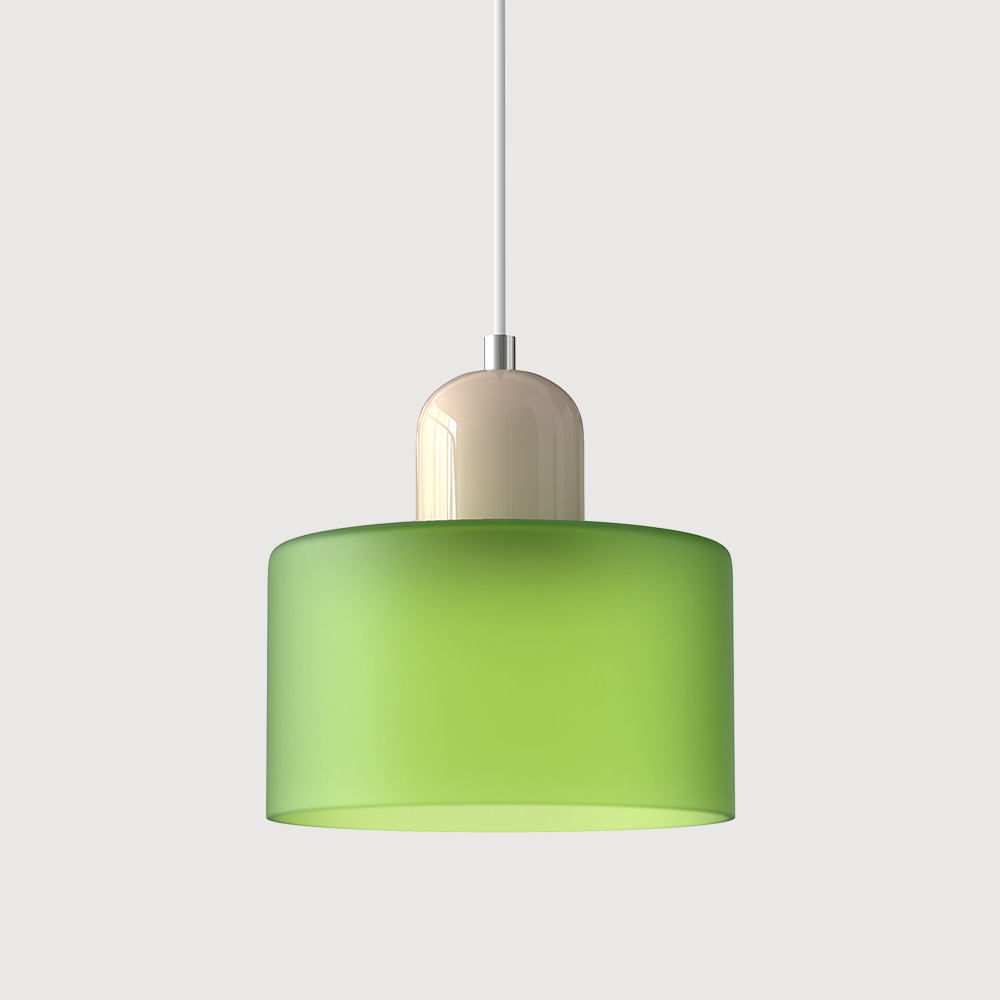 Glaspendelleuchte im Bauhaus-Stil