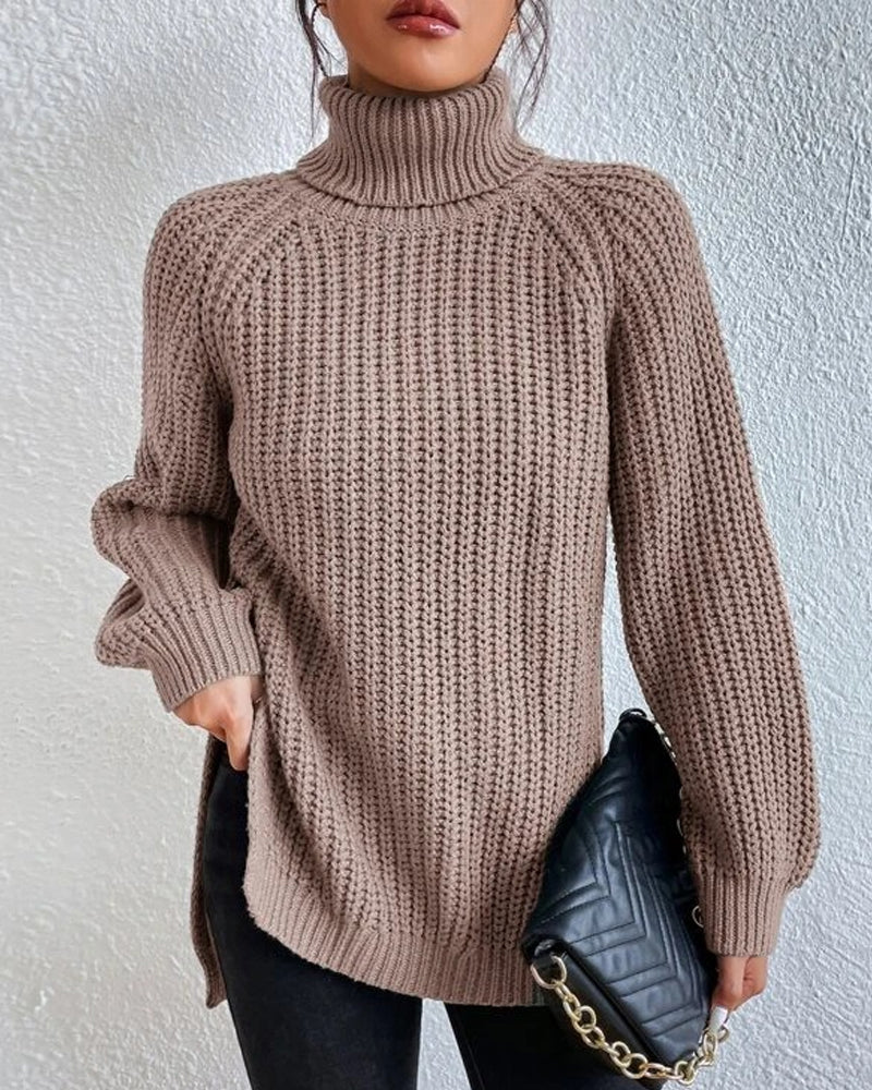 Olivia Pull En Maille Côtelée Pour Femme Hiver Confortable Chaud Et Décontracté Pour Tenues Quotidiennes