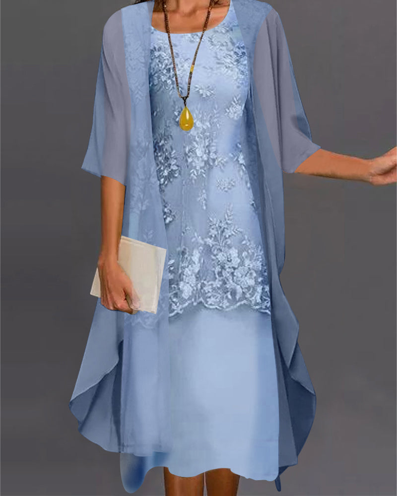 Umaria: Elegantes Chiffon-Ensemble, luftig und raffiniert