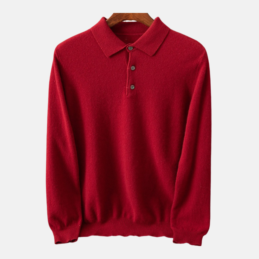 Chemise Polo Homme En Maille Fine À Manches Longues Avec Col Polo Pour Style Smart Casual Décontracté