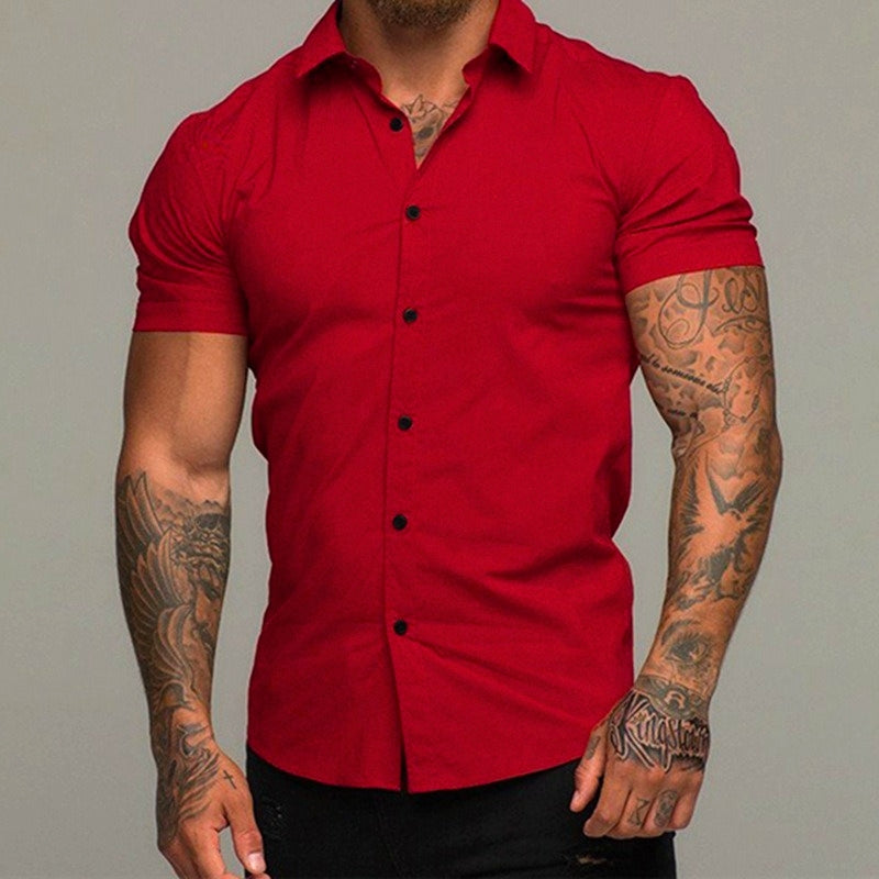 Chemise À Manches Courtes Colburn En Tissu Stretch Confortable Résistante Aux Plis Pour Homme Sportif