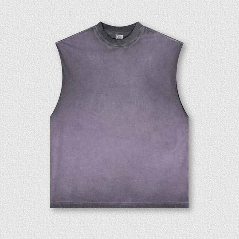 Talwyn Débardeur Sans Manches En Coton 250 Gsm Avec Effet Acid Wash Rétro Coupe Décontractée Pour Sport Et Casual