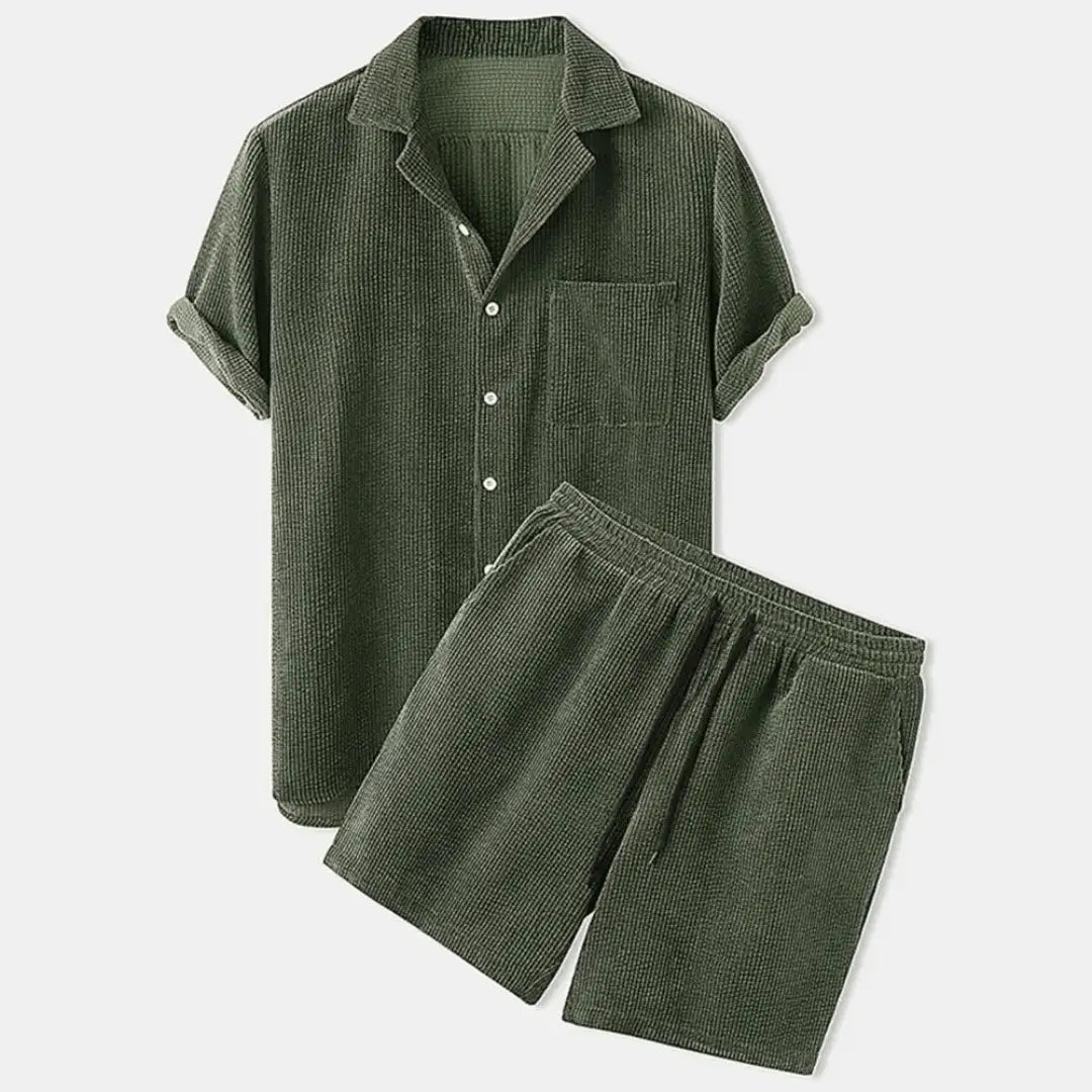 Ensemble Corduroy Retro Casual Pour Hommes Amawinc Édition Limitée Confort Premium Durable