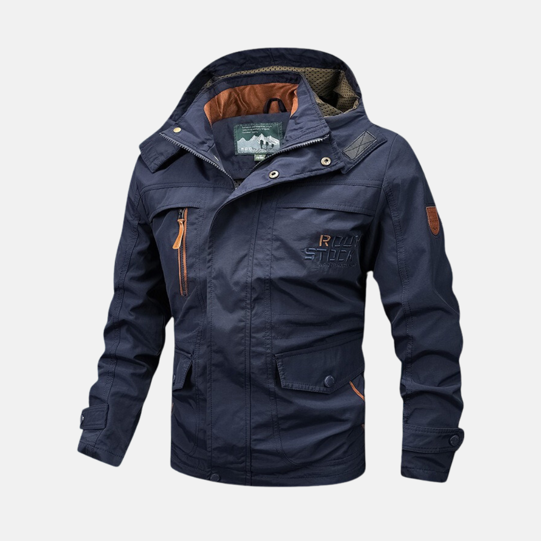 Veste Homme Amawinc Nordisk Flair Décontractée Coupe Vent Résistante À L Eau Avec Capuche Et Poches Multiples Zip Complet