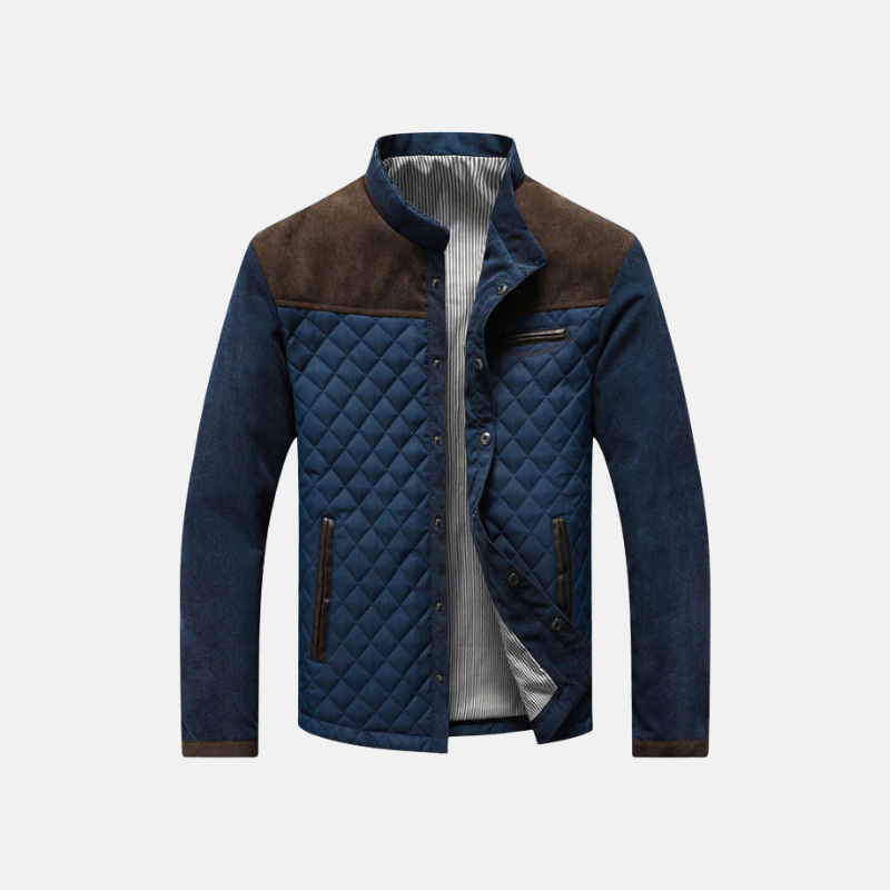 Veste Matelassée Homme Col Montant Slim Fit Longueur Des Hanches Style Smart Casual