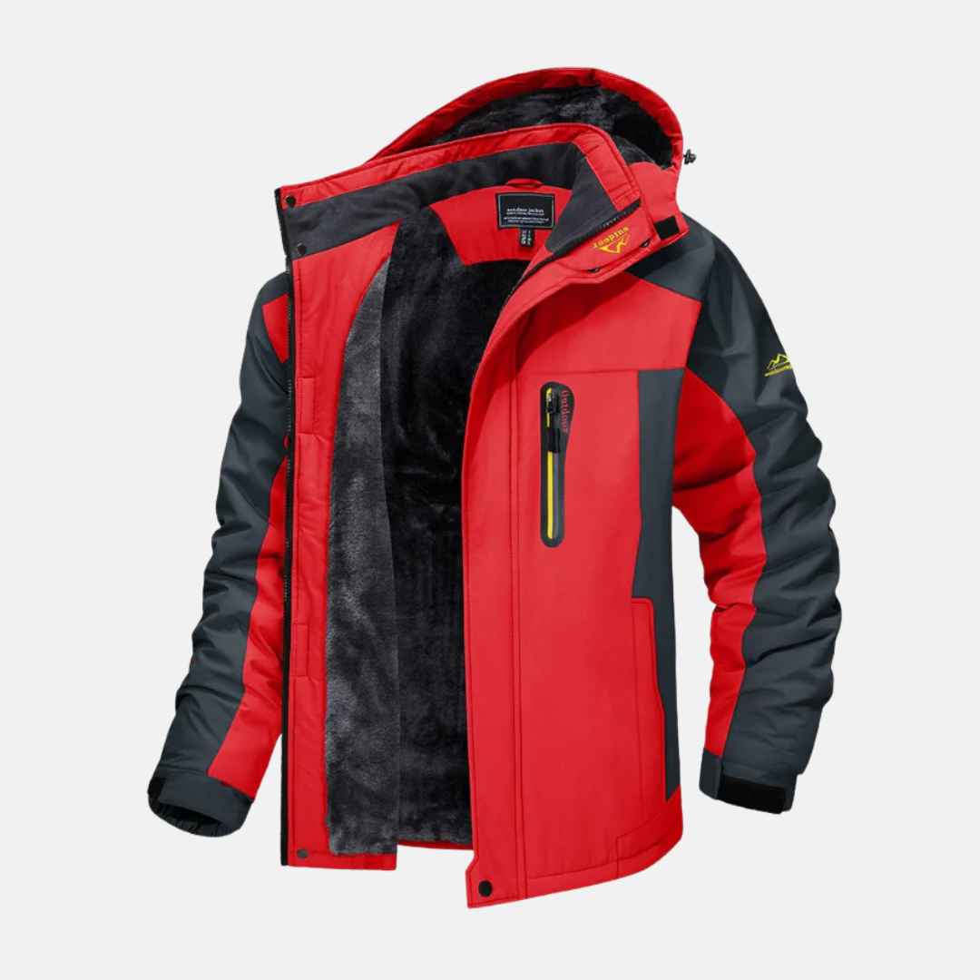 Veste Tissée Pour Homme À Longueur Hip Avec Col Debout Et Poignets Ajustables Doublée Polaire