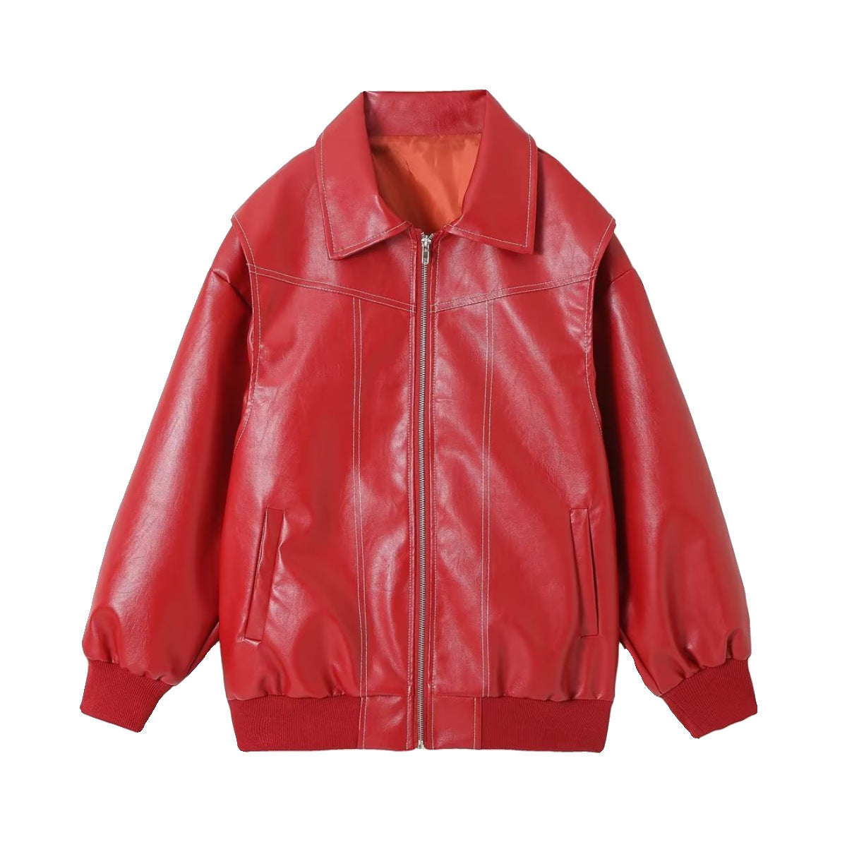 Veste Moto Femme En Simili Cuir Premium Amawinc Zippée Oversize Confort Moderne Chic Urbaine