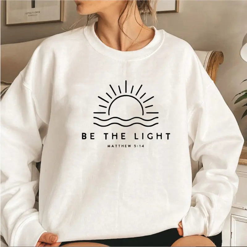 SoulWear Sweatshirt Soyez La Lumière Pour Femmes Inspiré Par Matthieu 5 14 Confortable Et Durable