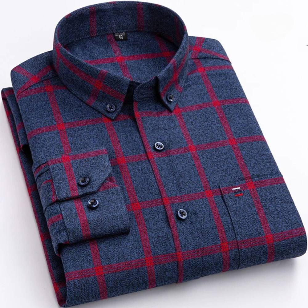 Chemise Pour Homme À Carreaux À Boutons Amawinc Confort Moderne Style Classique Pour Tenue Décontractée Ou Semi Formel