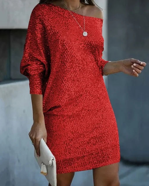 Robe de Soirée Aria Paillettes Glamour Amawinc pour Fêtes et Événements Ambiance Brillante