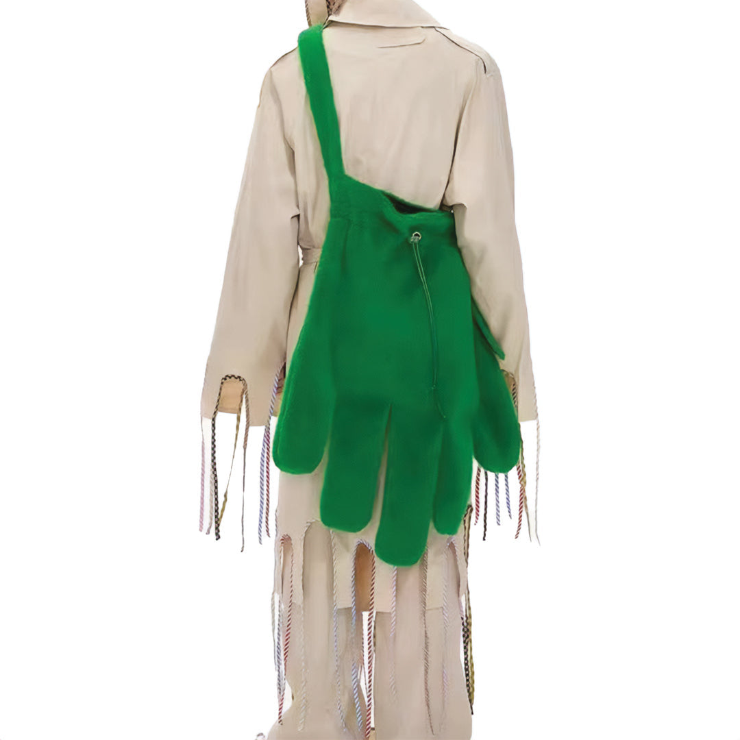 Amawinc Sac Bandoulière En Molleton Polaire Doux Avec Compartiment Laptop Silhouette Inspirée Des Gants Amusante