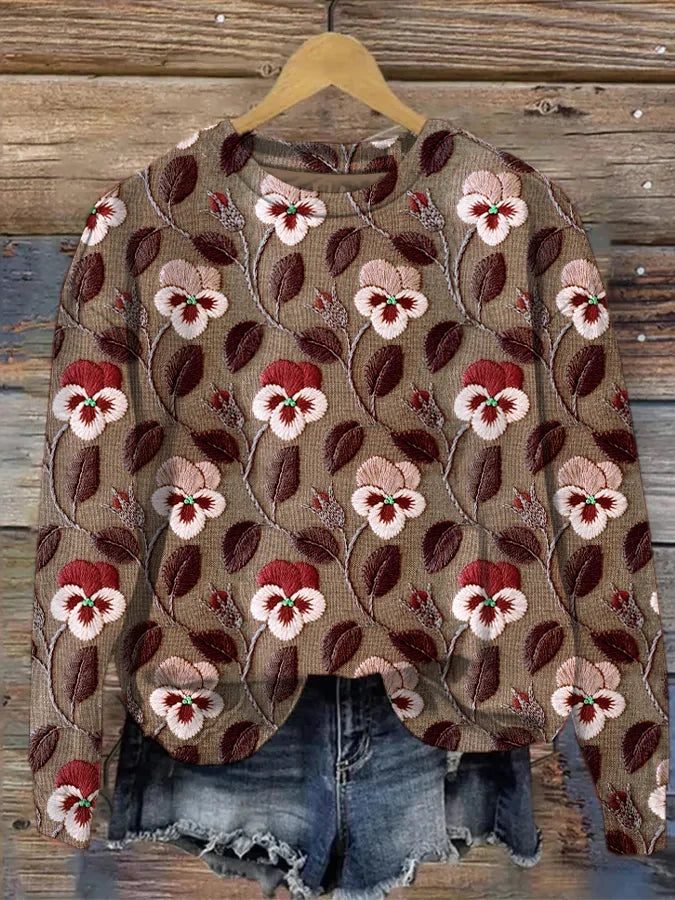 Alena Sweatshirt mit Blumenmuster