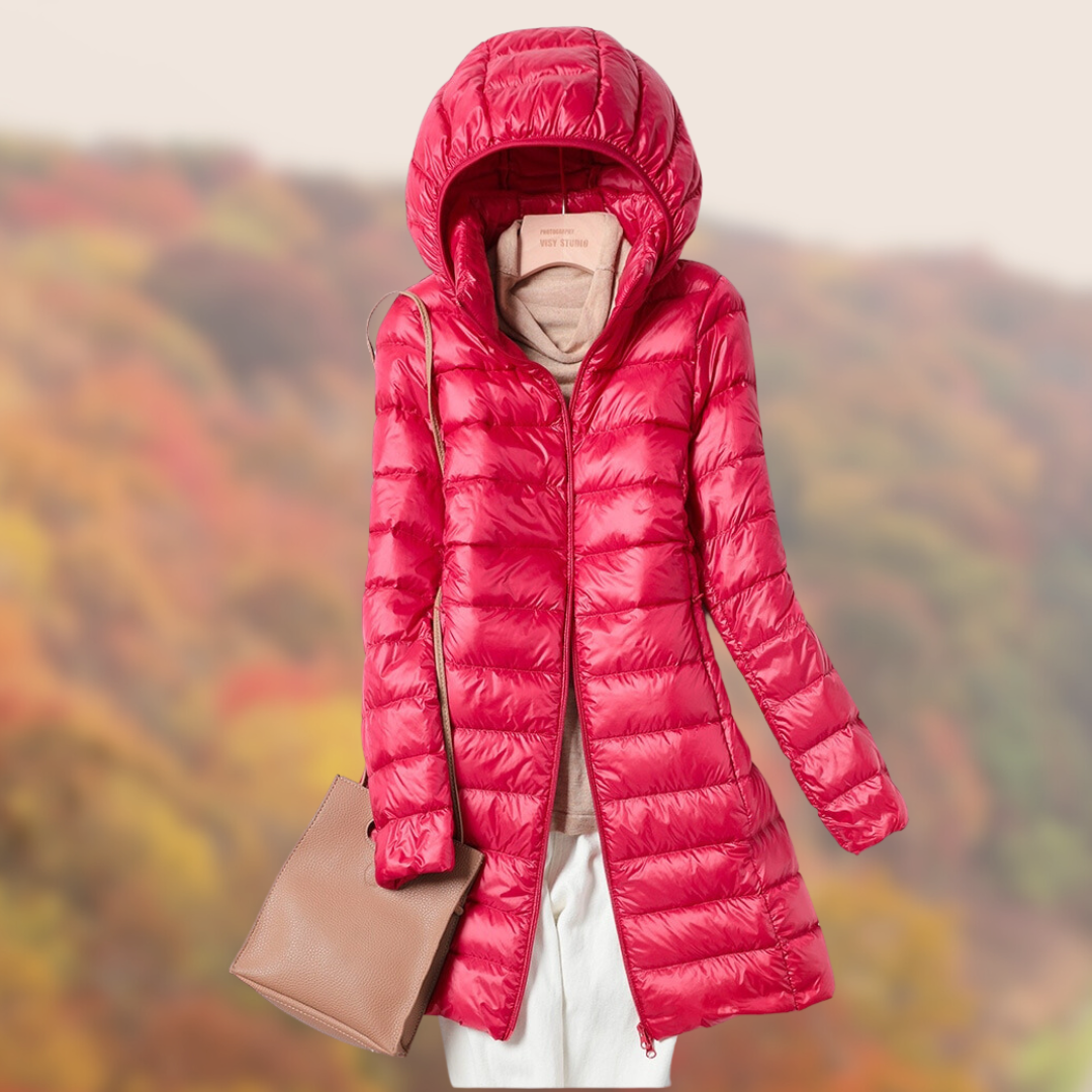 Mia Veste Puffer Capuche Femme Coupe Slim Chaude et Légère Pour Toutes Occasions