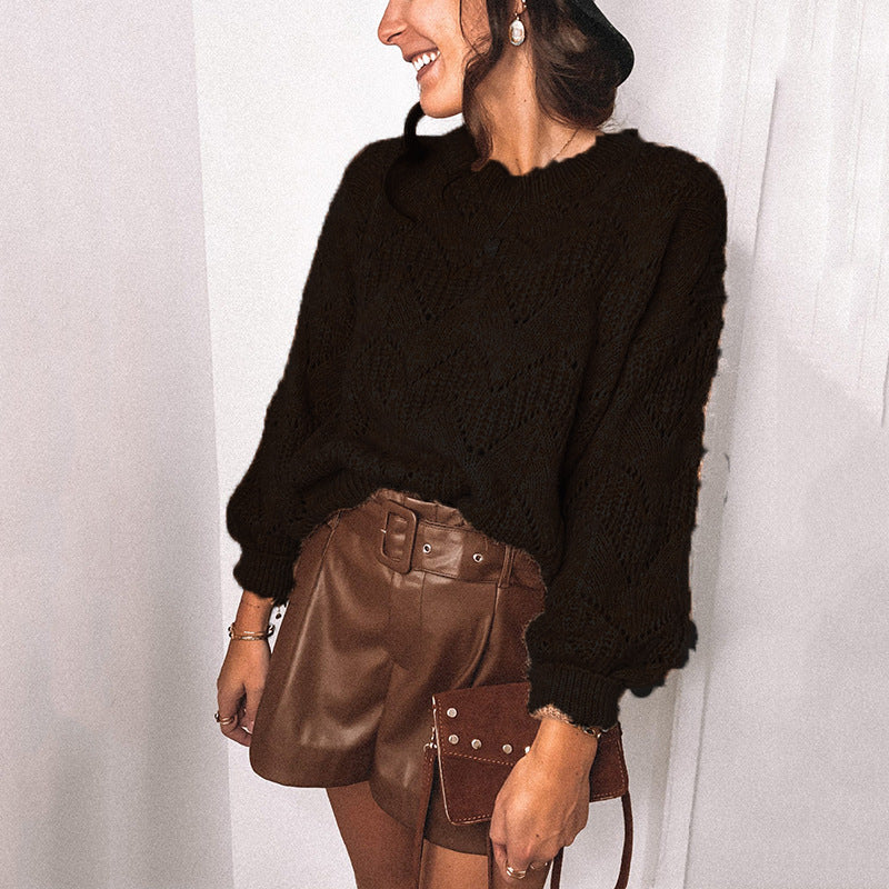 Damen Grobstrickpullover Amawinc