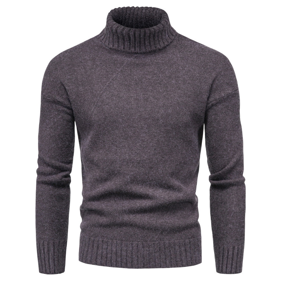 Damen Hochwertiger Rollkragenpullover mit luxuriösem Strickmuster Amawinc