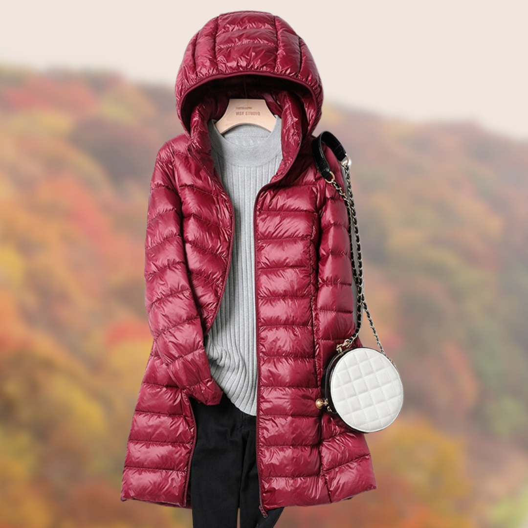Mia Veste Puffer Capuche Femme Coupe Slim Chaude et Légère Pour Toutes Occasions